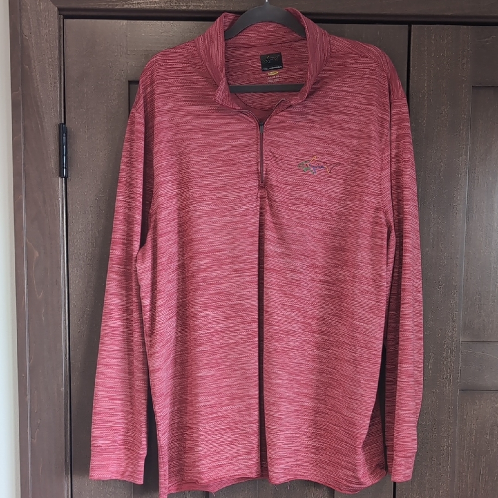 Greg Norman Collection Maroon Zip-Up Sweater